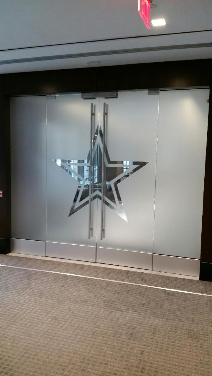 Dallas Cowboys club door window tint work